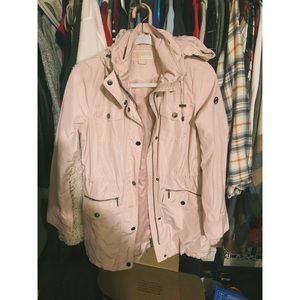 Michael Kors pale pink rain jacket